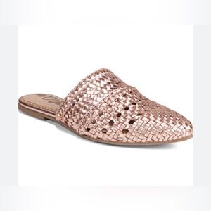 Sam Edelman Natalya Mule Rose Gold Woven Leather Slip on Size 9